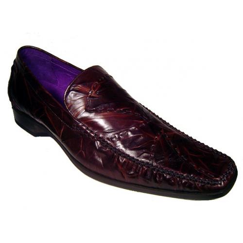 Giorgio Brutini Brown Wrinkled Leather Loafers #159682